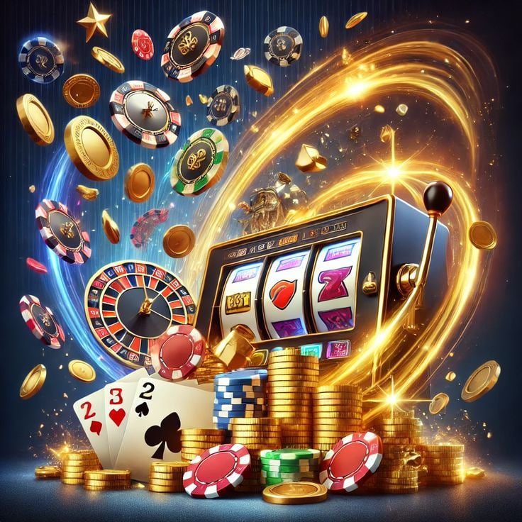 Casino-style game lobby with slots and live dealer tables on winzir